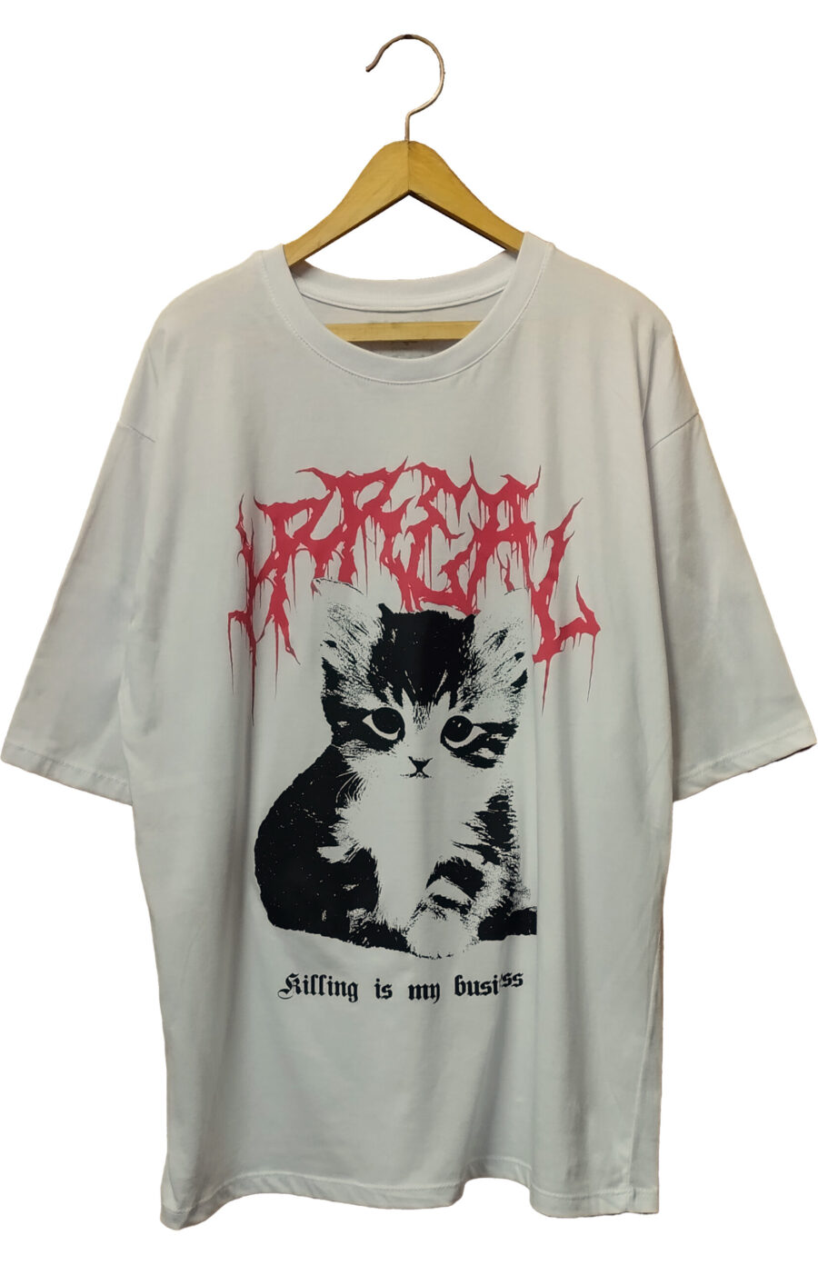 Remera "Kitten" Oversize Crudo - Image 3