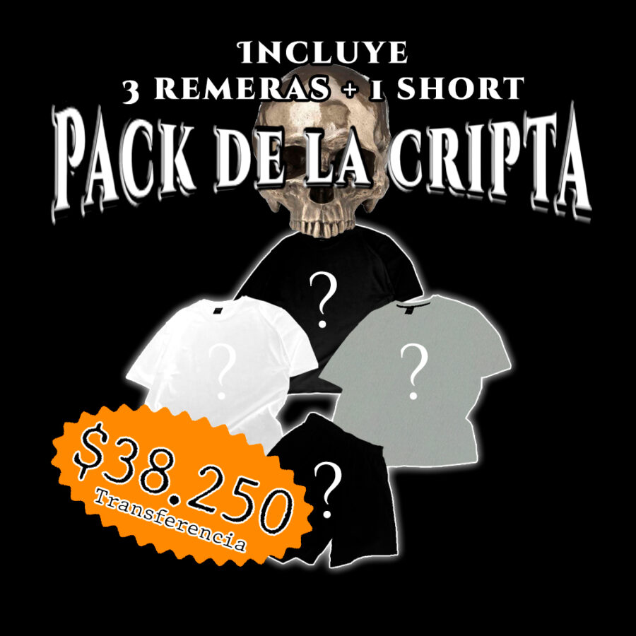 Pack Cripta [3 Remeras + 1 short] RANDOM